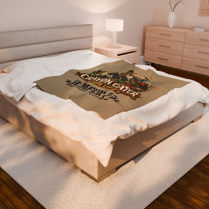 Desert Tan Devil Dog Fleece Blanket