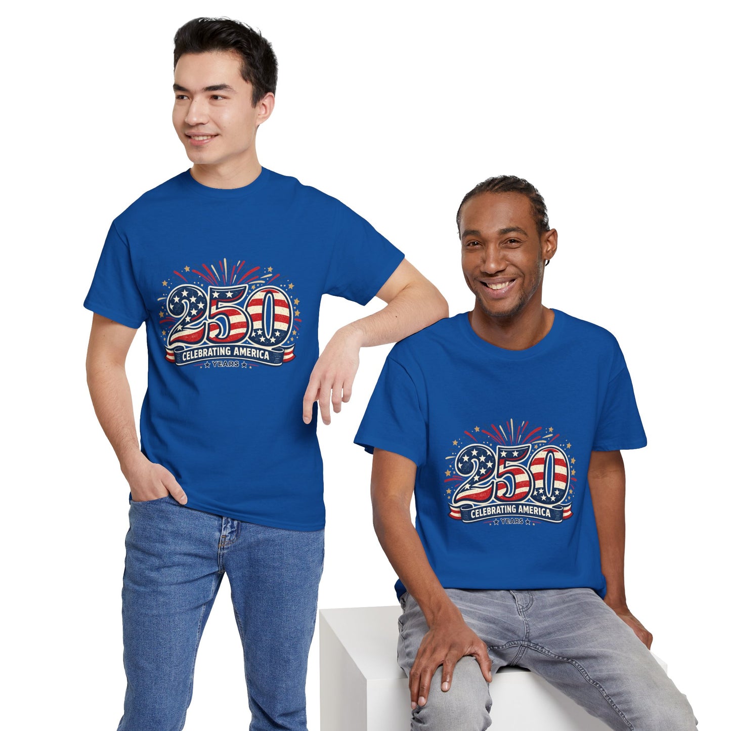 America 250 Patriotic T-Shirt — 250 Red White & Blue Celebration Tee