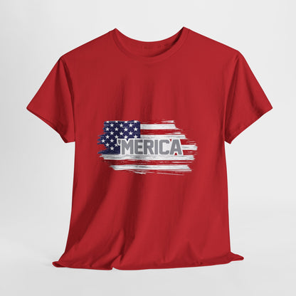 ‘Merica - Distressed America Flag T-Shirt — Vintage Patriotic USA Tee