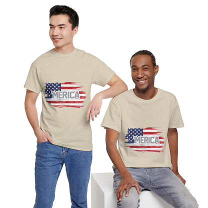 ‘Merica - Distressed America Flag T-Shirt — Vintage Patriotic USA Tee