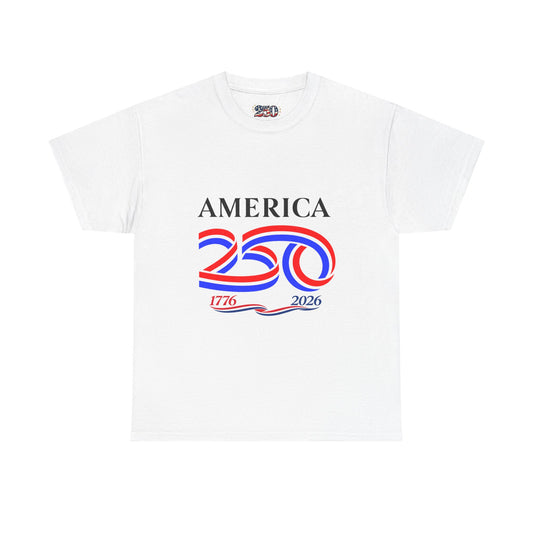 America 250 Anniversary Tee over ‘1776–2026' Patriotic Chest Print - 250th Limited Series