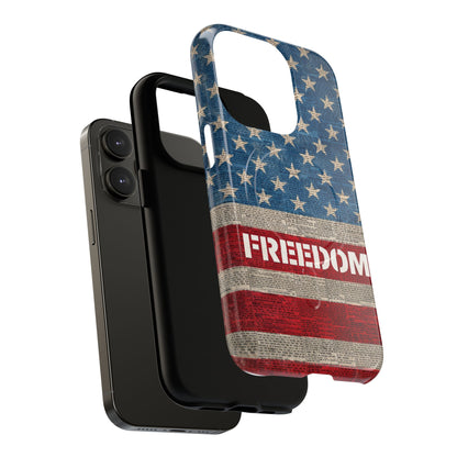 Freedom American Flag iPhone Case — Tough Magnetic Protective Case