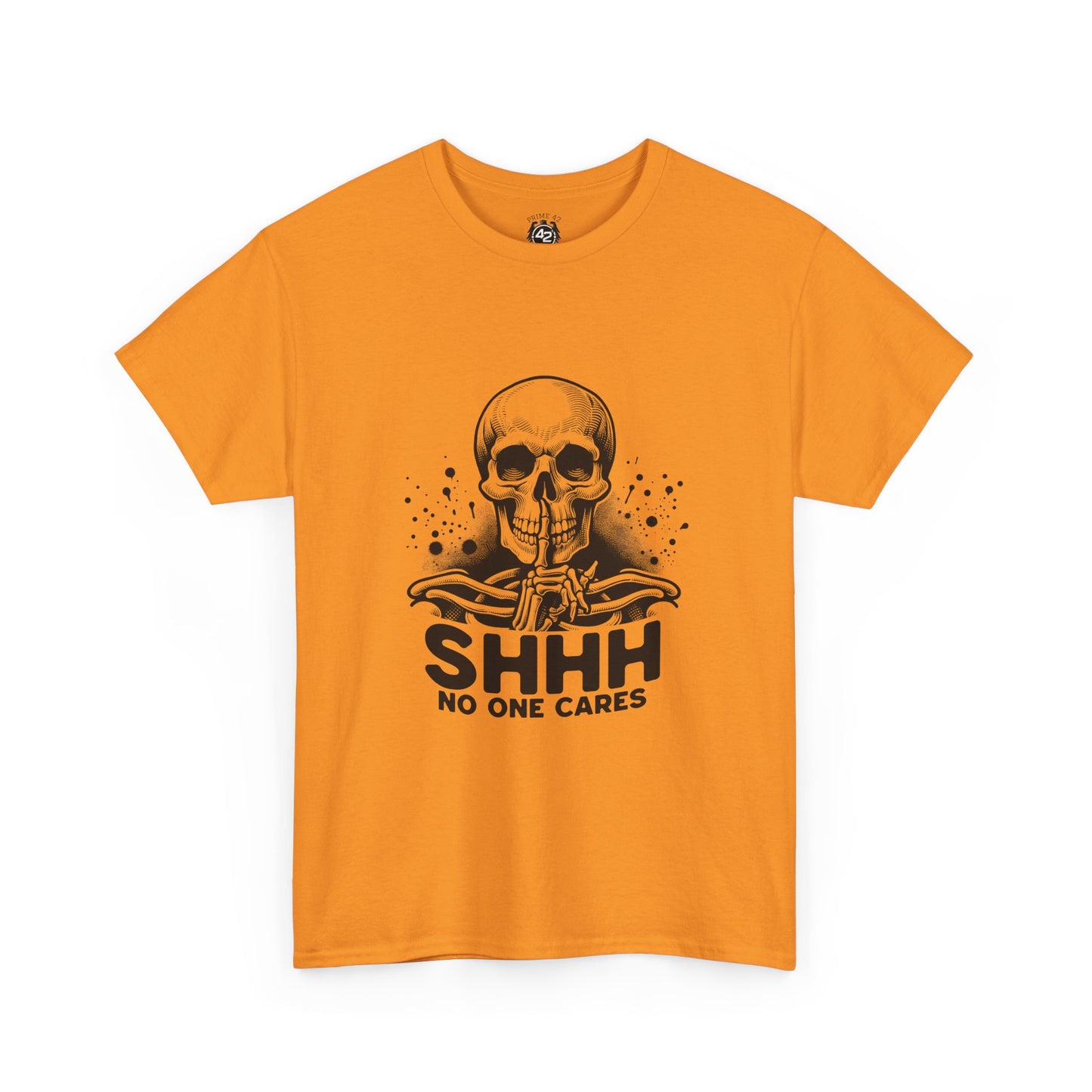 SHHH — No One Cares Skull Graphic Tee