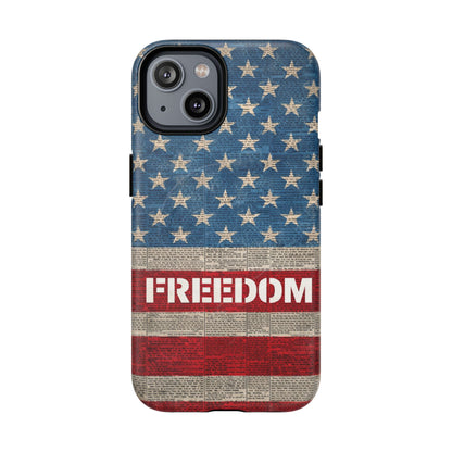 Freedom American Flag iPhone Case — Tough Magnetic Protective Case