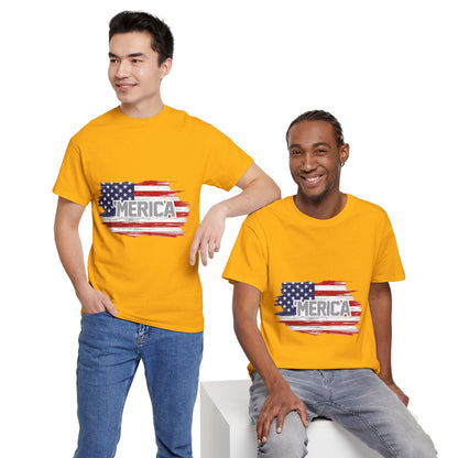 ‘Merica - Distressed America Flag T-Shirt — Vintage Patriotic USA Tee