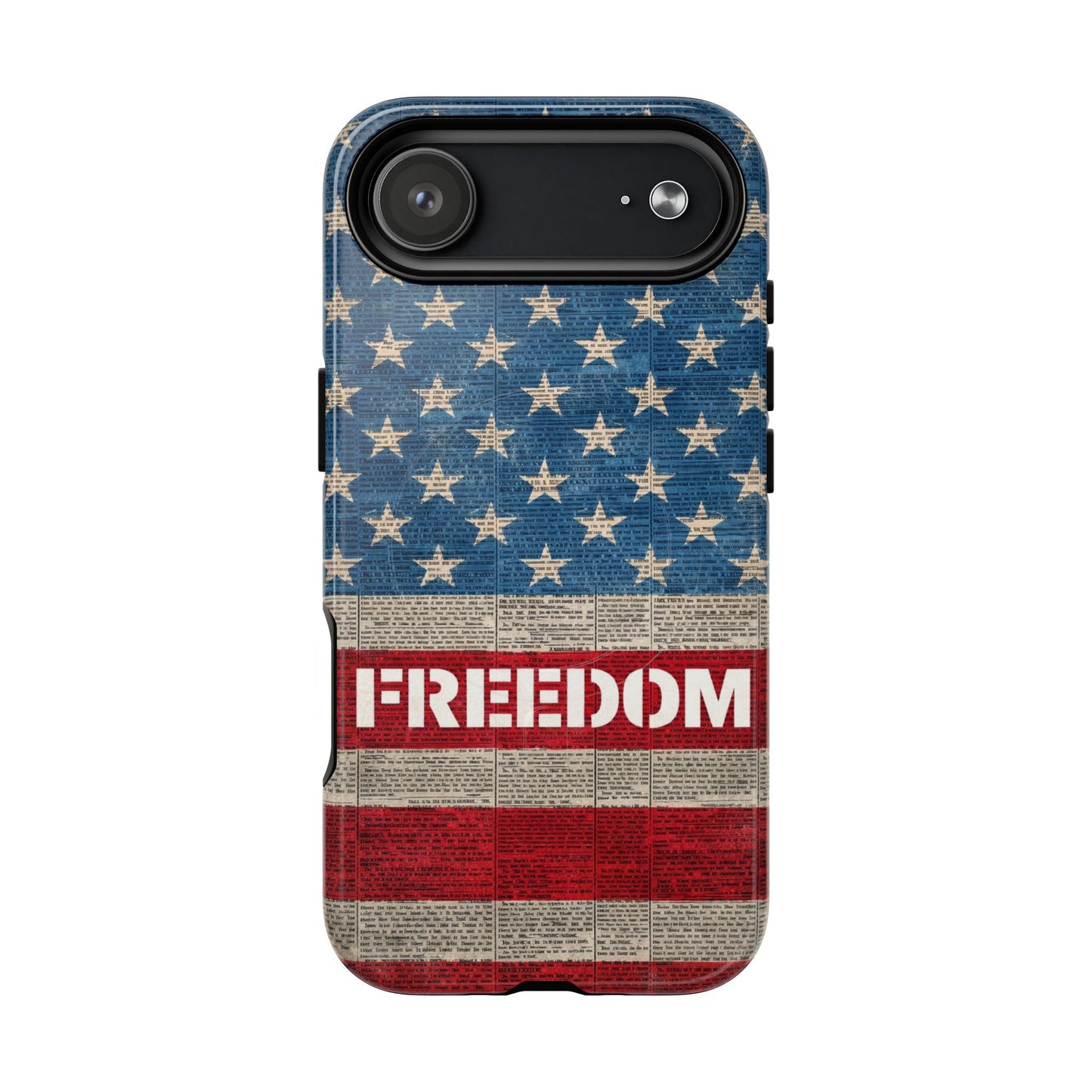 Freedom American Flag iPhone Case — Tough Magnetic Protective Case