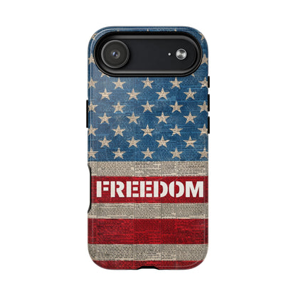 Freedom American Flag iPhone Case — Tough Magnetic Protective Case
