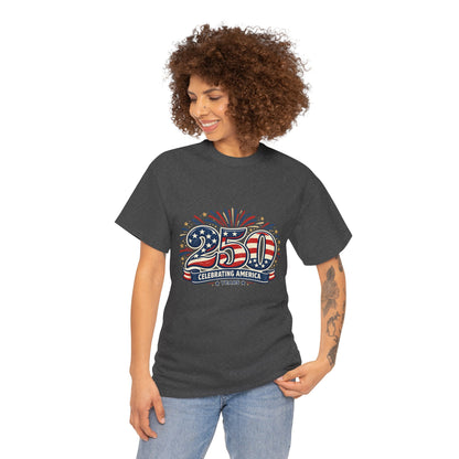 America 250 Patriotic T-Shirt — 250 Red White & Blue Celebration Tee