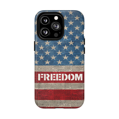 Freedom American Flag iPhone Case — Tough Magnetic Protective Case