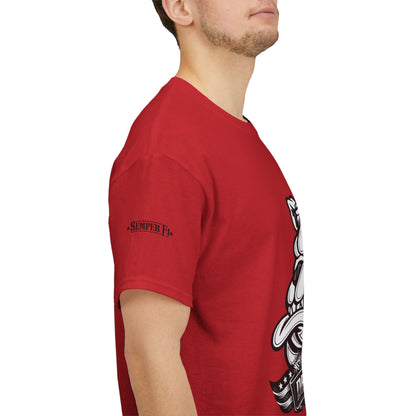 Devil Dog Bulldog Tee — 'Doesn’t Bark, It Bites' Heavyweight Cotton Shirt