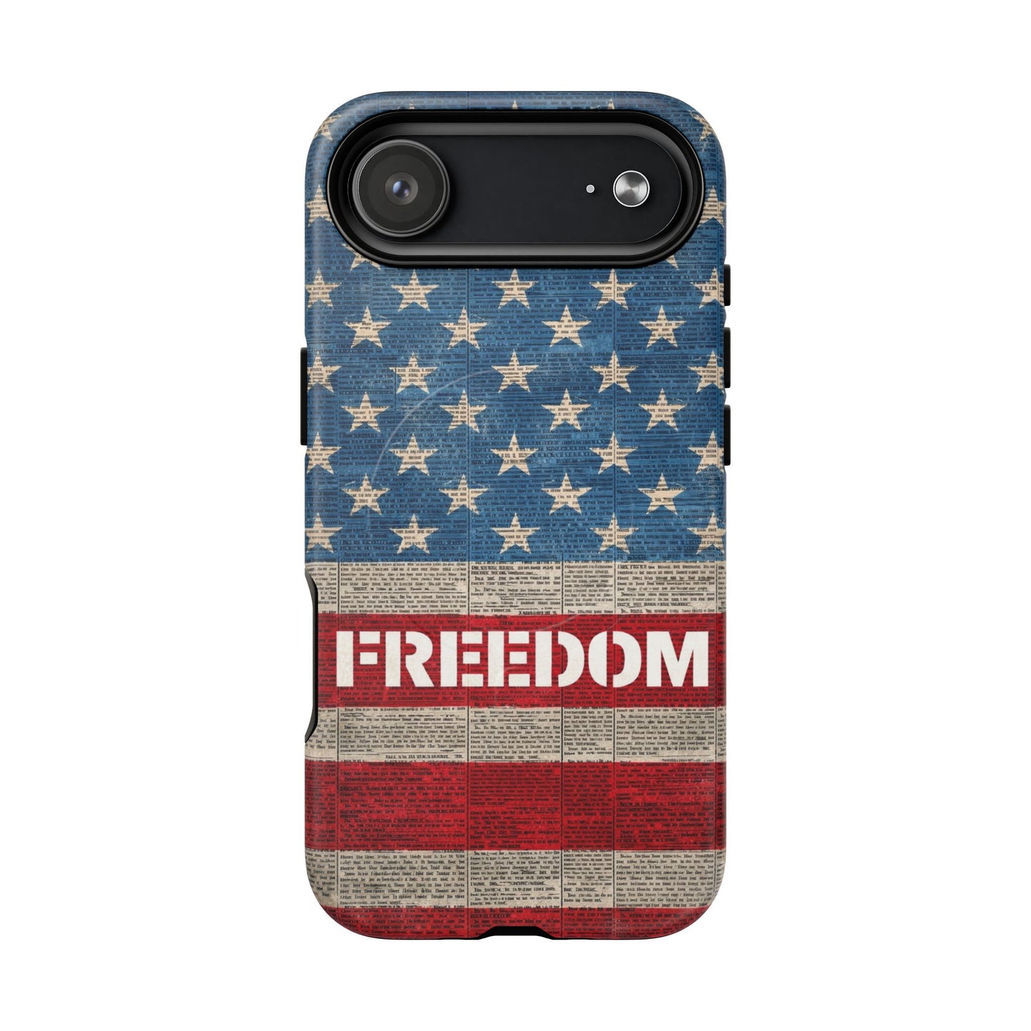 Freedom American Flag iPhone Case — Tough Magnetic Protective Case