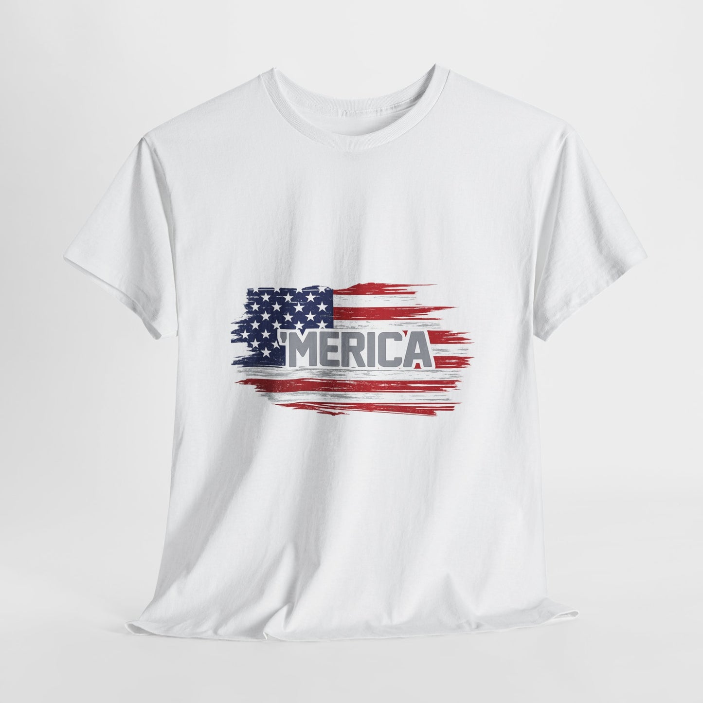 ‘Merica - Distressed America Flag T-Shirt — Vintage Patriotic USA Tee