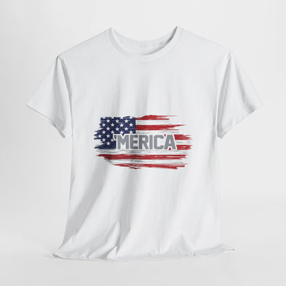 ‘Merica - Distressed America Flag T-Shirt — Vintage Patriotic USA Tee