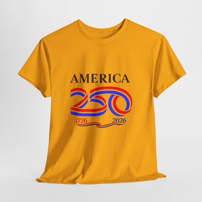 America 250 Anniversary Tee over ‘1776–2026' Patriotic Chest Print - 250th Limited Series
