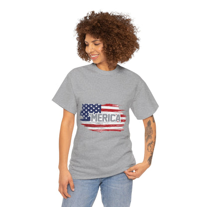 ‘Merica - Distressed America Flag T-Shirt — Vintage Patriotic USA Tee