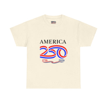 America 250 Anniversary Tee over ‘1776–2026' Patriotic Chest Print - 250th Limited Series