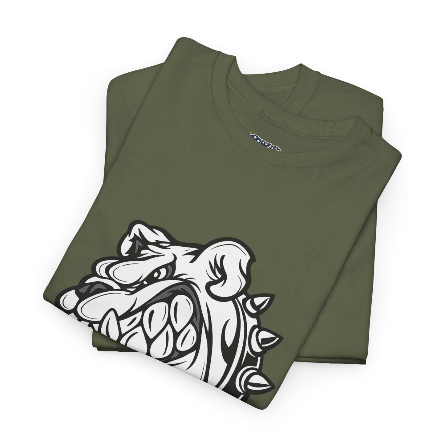 Devil Dog Bulldog Tee — 'Doesn’t Bark, It Bites' Heavyweight Cotton Shirt