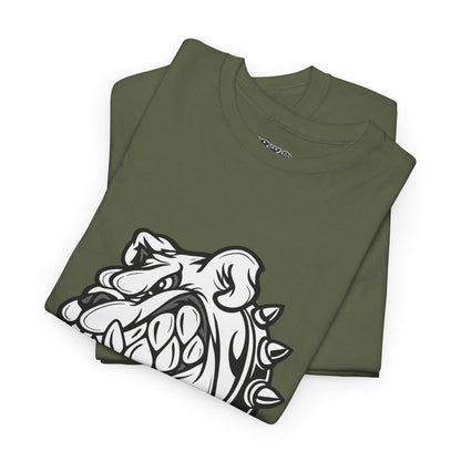 Devil Dog Bulldog Tee — 'Doesn’t Bark, It Bites' Heavyweight Cotton Shirt