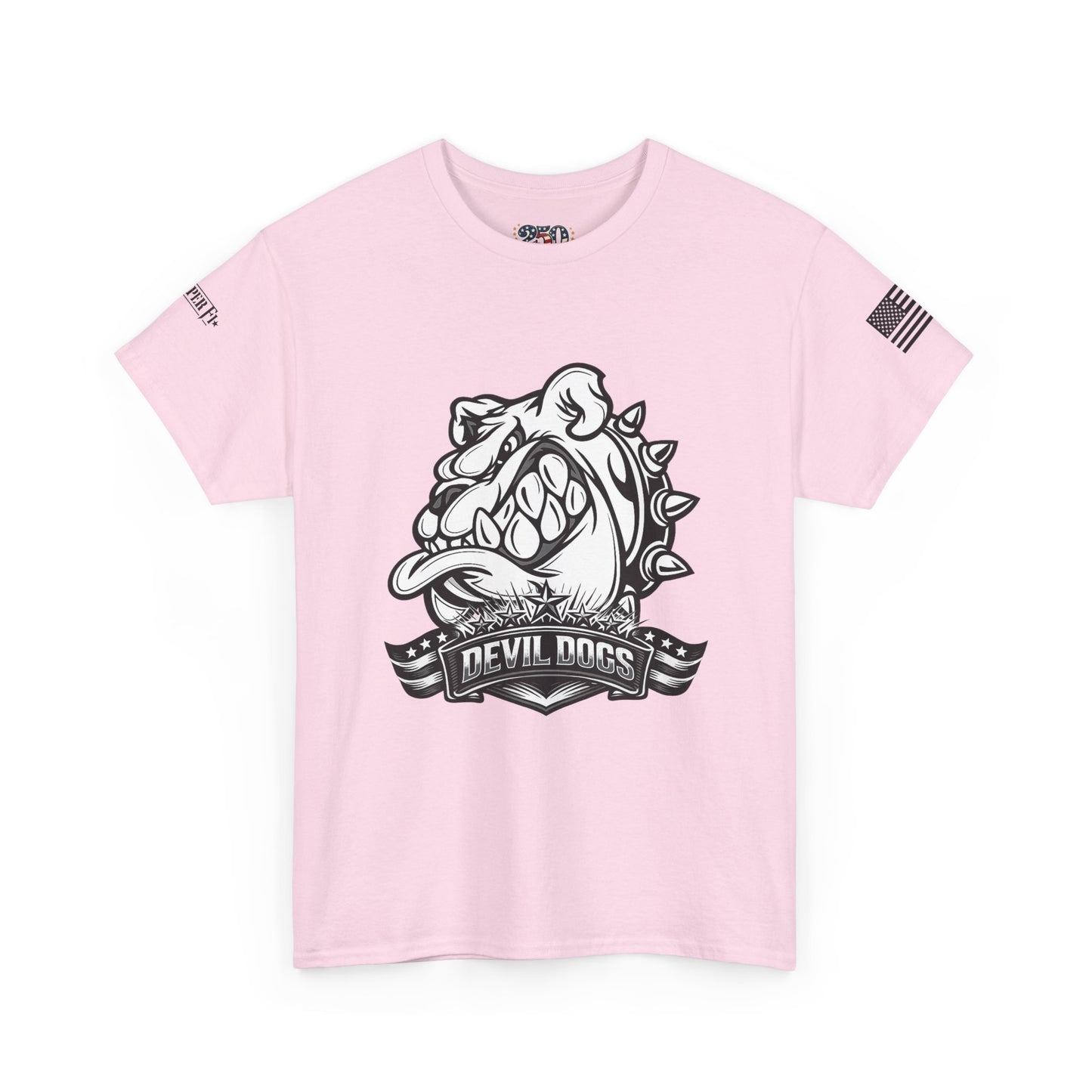 Devil Dog Bulldog Tee — 'Doesn’t Bark, It Bites' Heavyweight Cotton Shirt