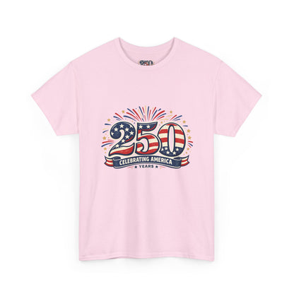 America 250 Patriotic T-Shirt — 250 Red White & Blue Celebration Tee