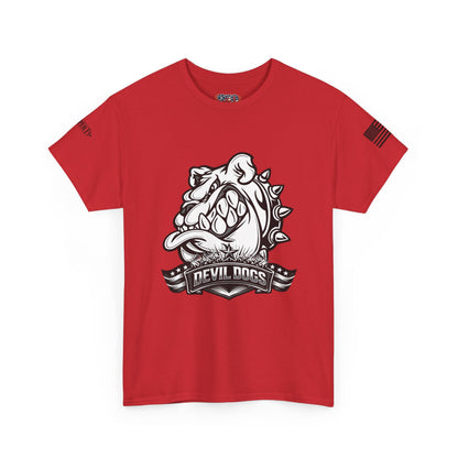 Devil Dog Bulldog Tee — 'Doesn’t Bark, It Bites' Heavyweight Cotton Shirt