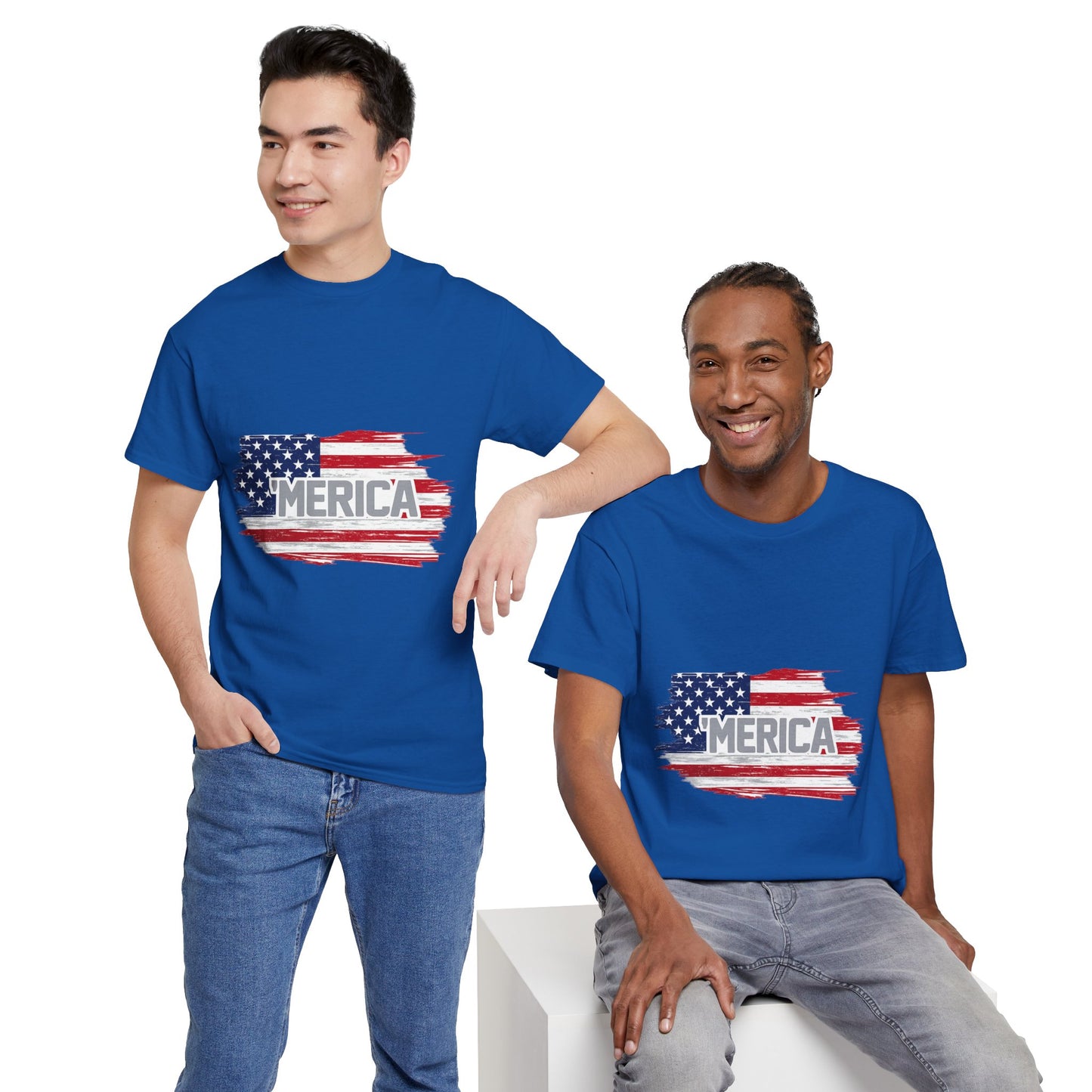 ‘Merica - Distressed America Flag T-Shirt — Vintage Patriotic USA Tee