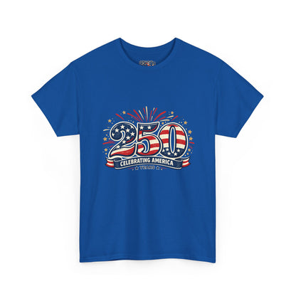 America 250 Patriotic T-Shirt — 250 Red White & Blue Celebration Tee