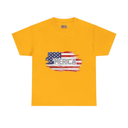 ‘Merica - Distressed America Flag T-Shirt — Vintage Patriotic USA Tee