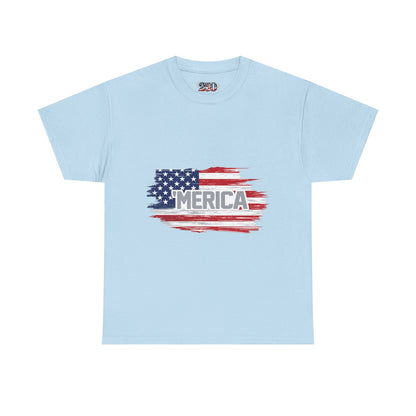 ‘Merica - Distressed America Flag T-Shirt — Vintage Patriotic USA Tee