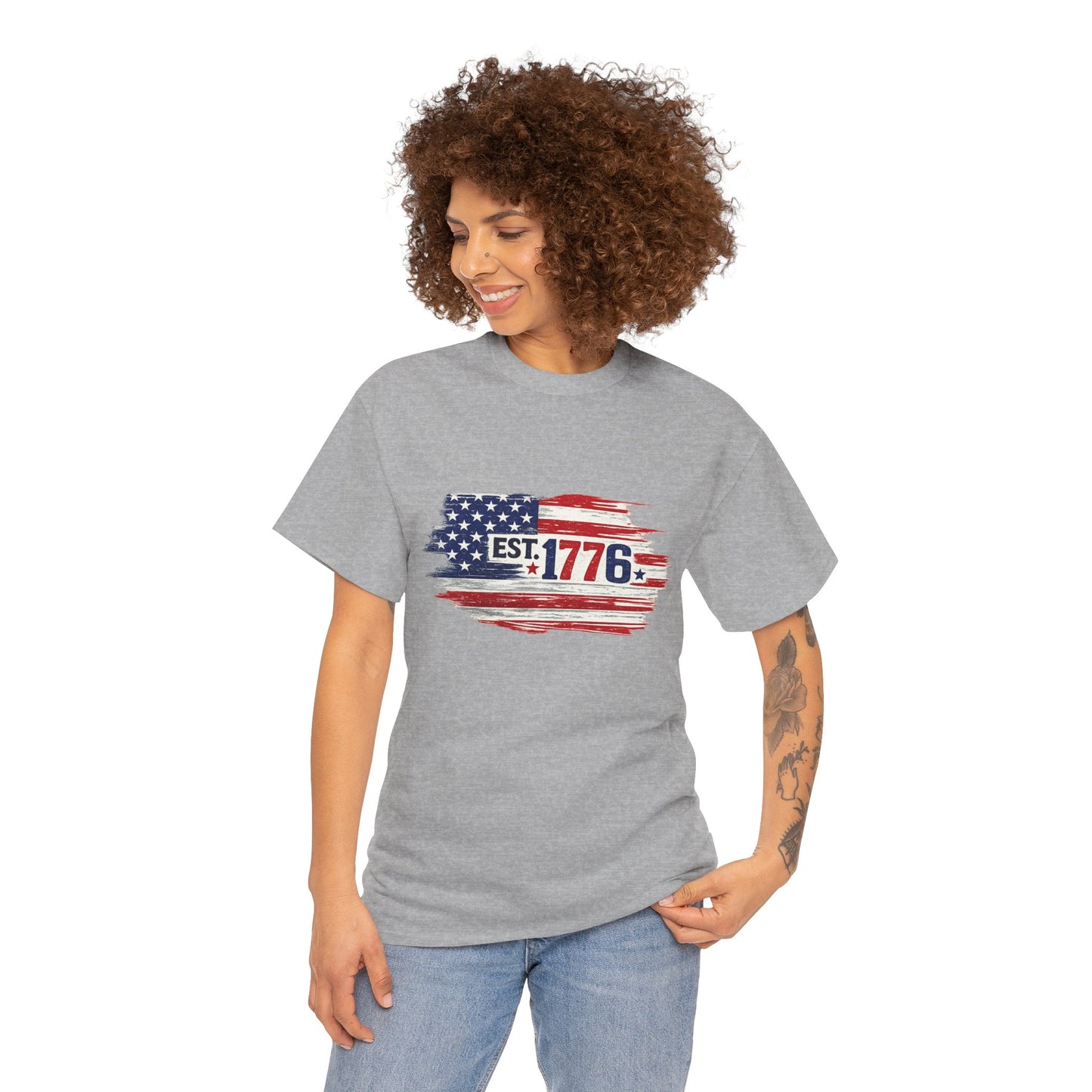 T-shirt - American Flag with 1776 Ripping Through - 250th Limited Series