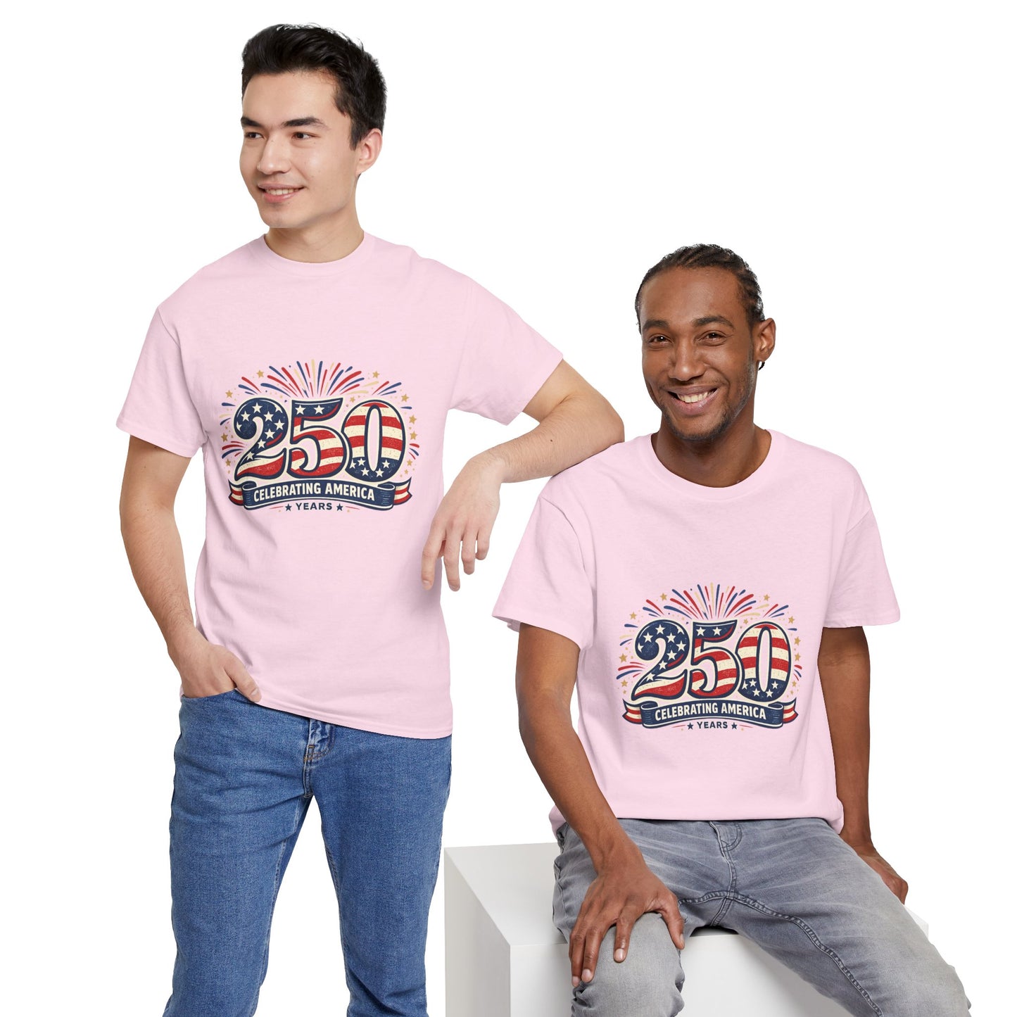 America 250 Patriotic T-Shirt — 250 Red White & Blue Celebration Tee