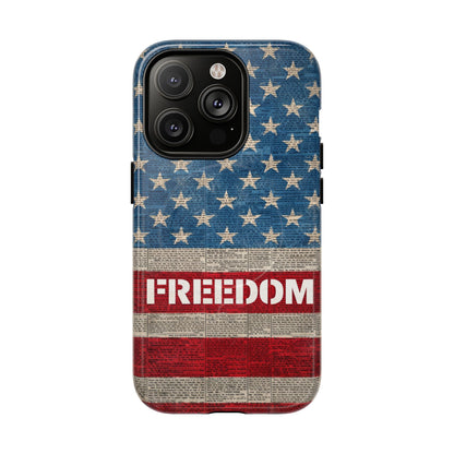 Freedom American Flag iPhone Case — Tough Magnetic Protective Case