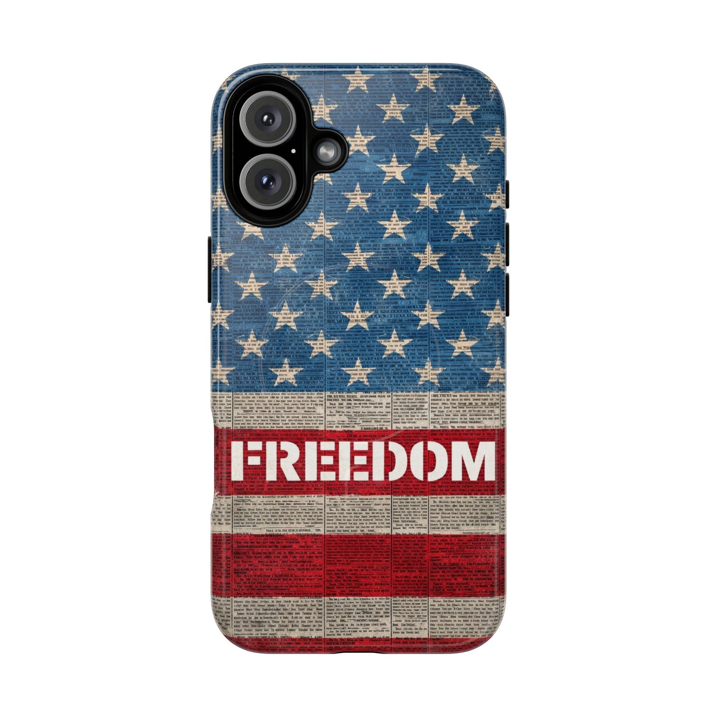 Freedom American Flag iPhone Case — Tough Magnetic Protective Case