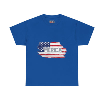 ‘Merica - Distressed America Flag T-Shirt — Vintage Patriotic USA Tee