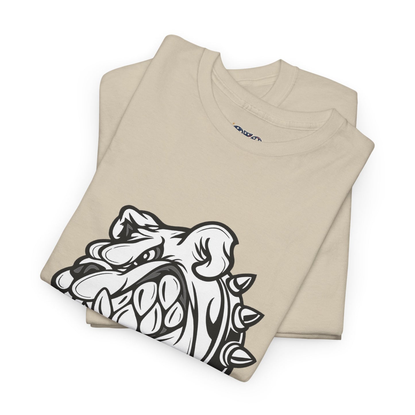 Devil Dog Bulldog Tee — 'Doesn’t Bark, It Bites' Heavyweight Cotton Shirt