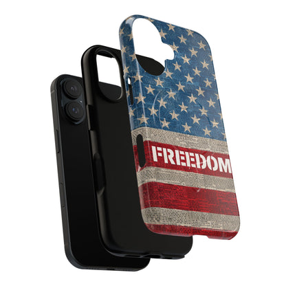Freedom American Flag iPhone Case — Tough Magnetic Protective Case