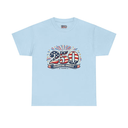 America 250 Patriotic T-Shirt — 250 Red White & Blue Celebration Tee