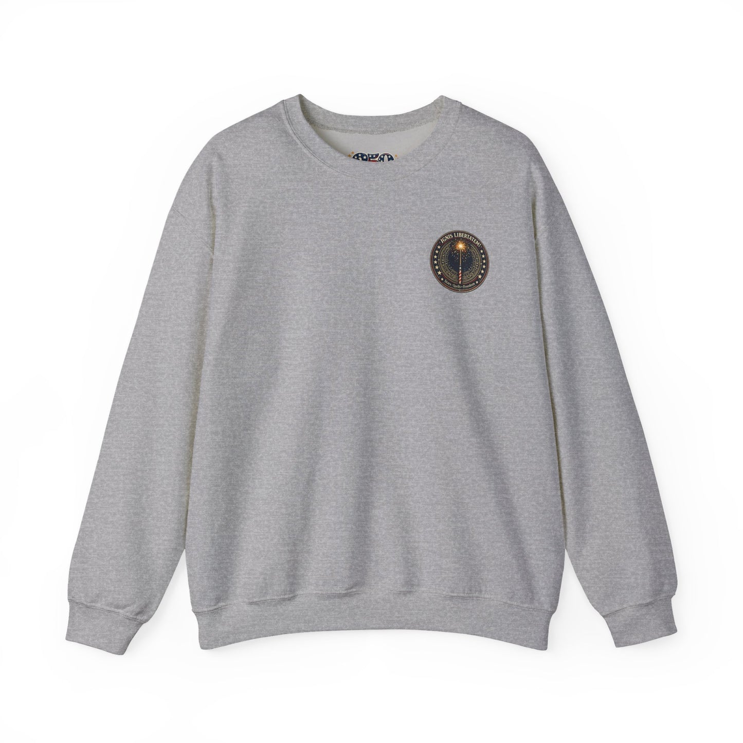 Patriotic Wizard and wizarding Crewneck Sweatshirt — "Freedom Isn’t Inherited, It’s Summoned"