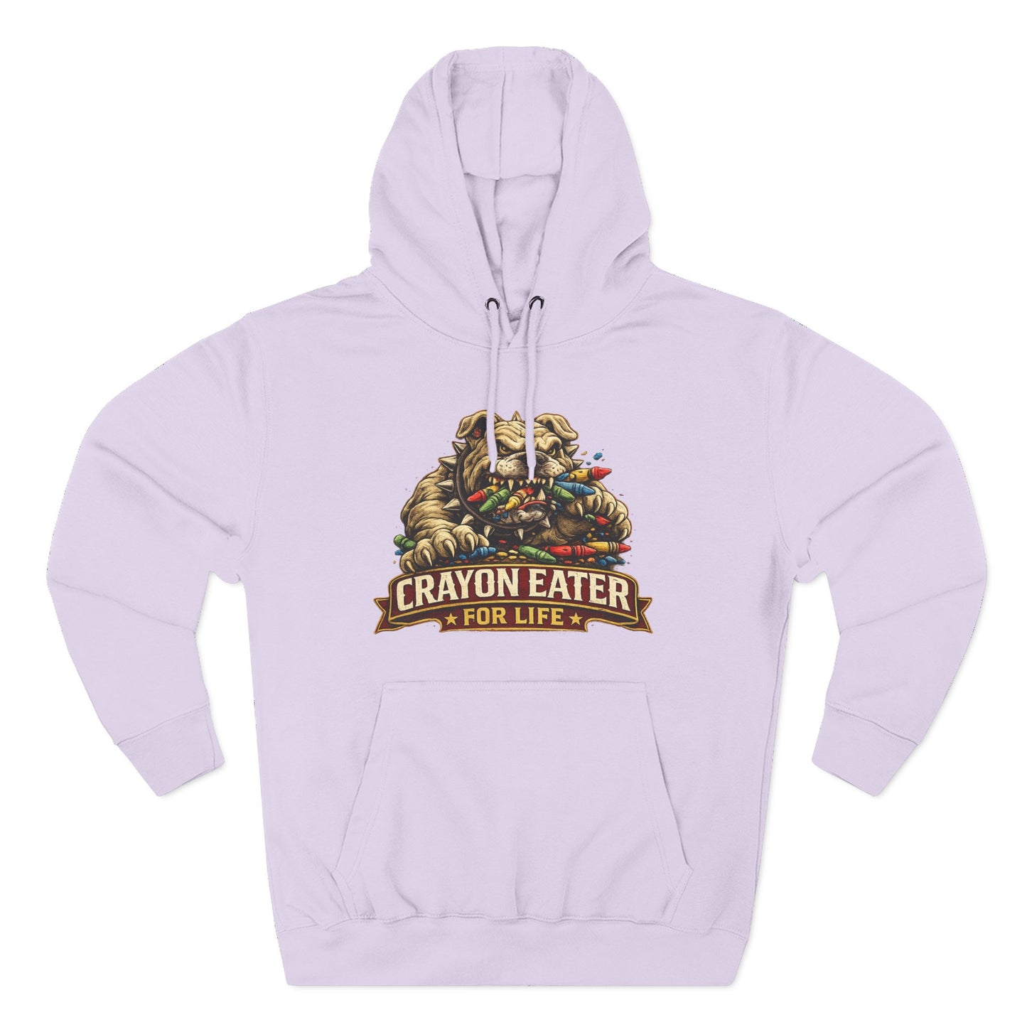 Crayon Eater for Life Bulldog Hoodie — Honor Courage Commitment Military Humor