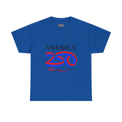 America 250 Anniversary Tee over ‘1776–2026' Patriotic Chest Print - 250th Limited Series