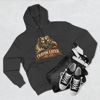 Crayon Eater for Life Bulldog Hoodie — Honor Courage Commitment Military Humor