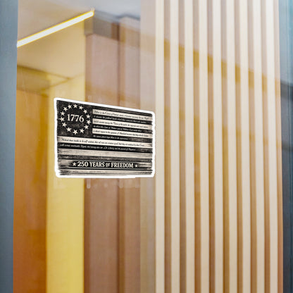 1776 Distressed Flag Vinyl Decal — Vintage Patriotic Kiss-Cut Sticker
