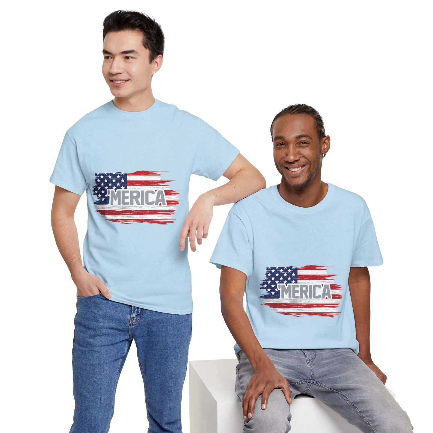 ‘Merica - Distressed America Flag T-Shirt — Vintage Patriotic USA Tee