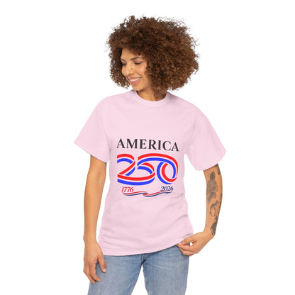 America 250 Anniversary Tee over ‘1776–2026' Patriotic Chest Print - 250th Limited Series