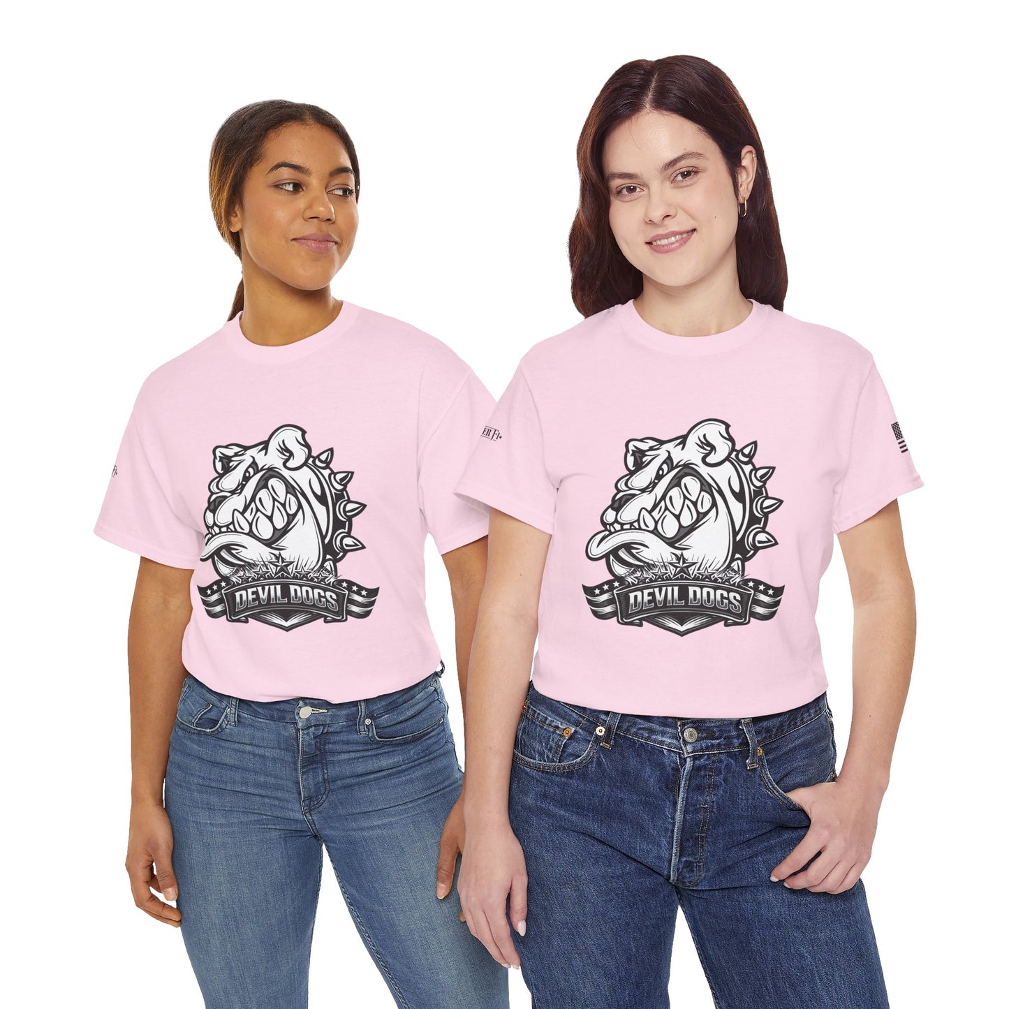 Devil Dog Bulldog Tee — 'Doesn’t Bark, It Bites' Heavyweight Cotton Shirt