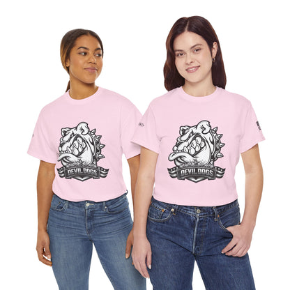 Devil Dog Bulldog Tee — 'Doesn’t Bark, It Bites' Heavyweight Cotton Shirt