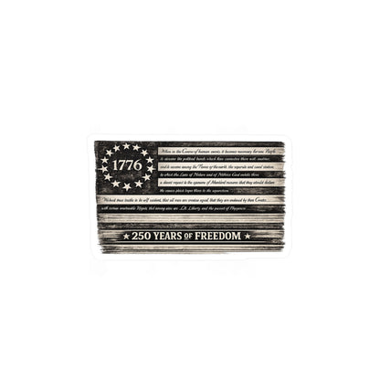 1776 Distressed Flag Vinyl Decal — Vintage Patriotic Kiss-Cut Sticker