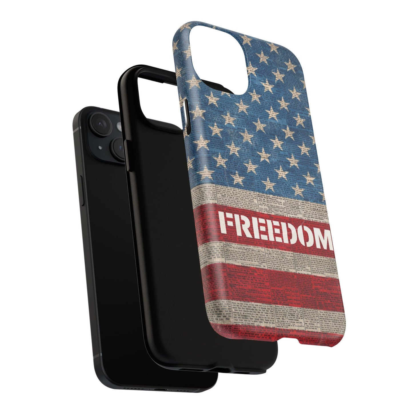 Freedom American Flag iPhone Case — Tough Magnetic Protective Case