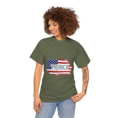 ‘Merica - Distressed America Flag T-Shirt — Vintage Patriotic USA Tee