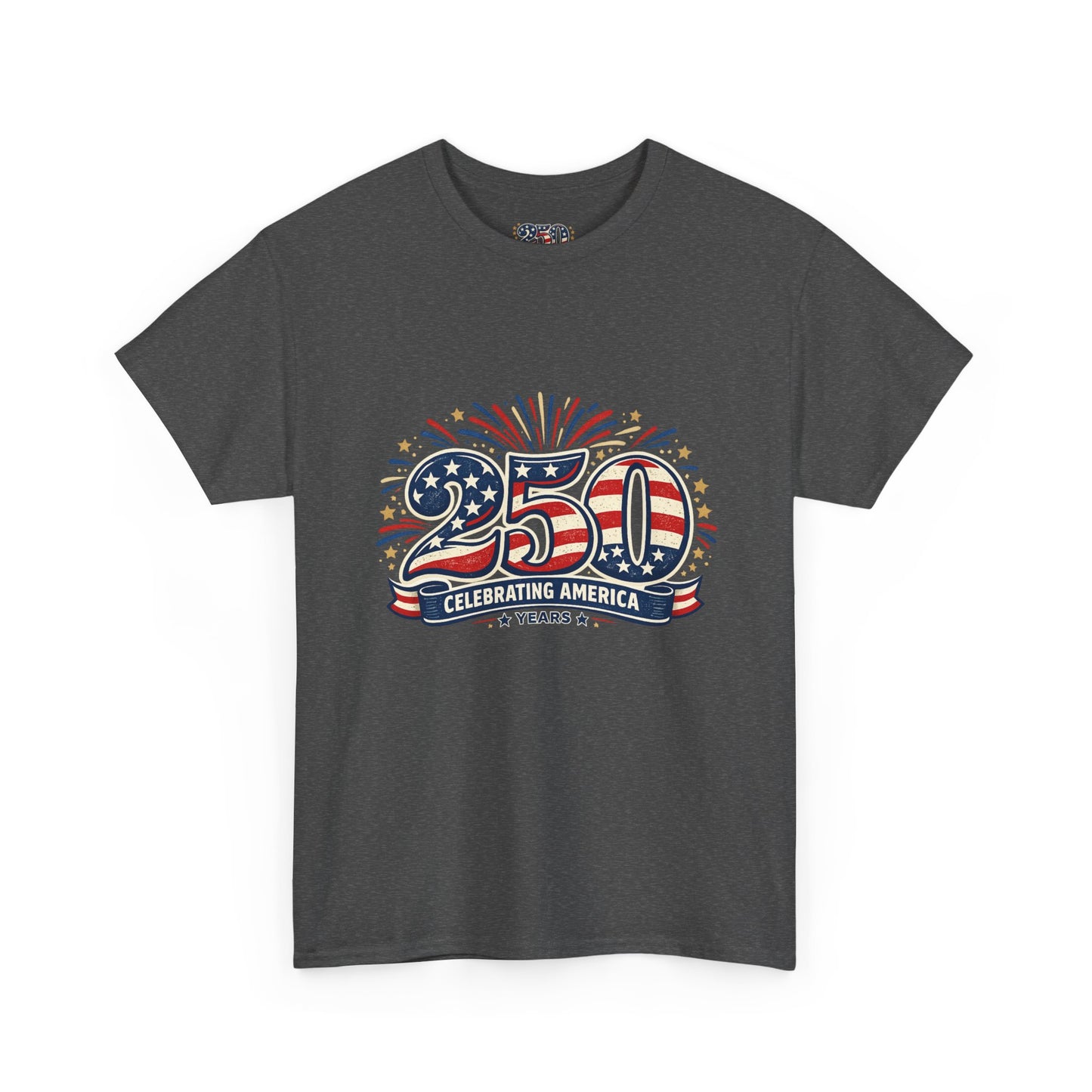 America 250 Patriotic T-Shirt — 250 Red White & Blue Celebration Tee